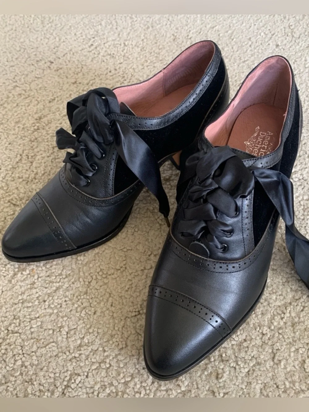 American duchess leather oxfords